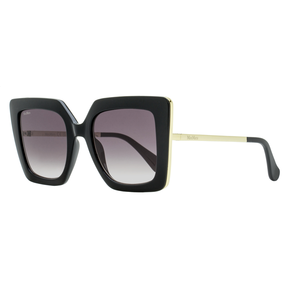 Max Mara Design4 Sunglasses MM0051 01B Black/Gold 52mm